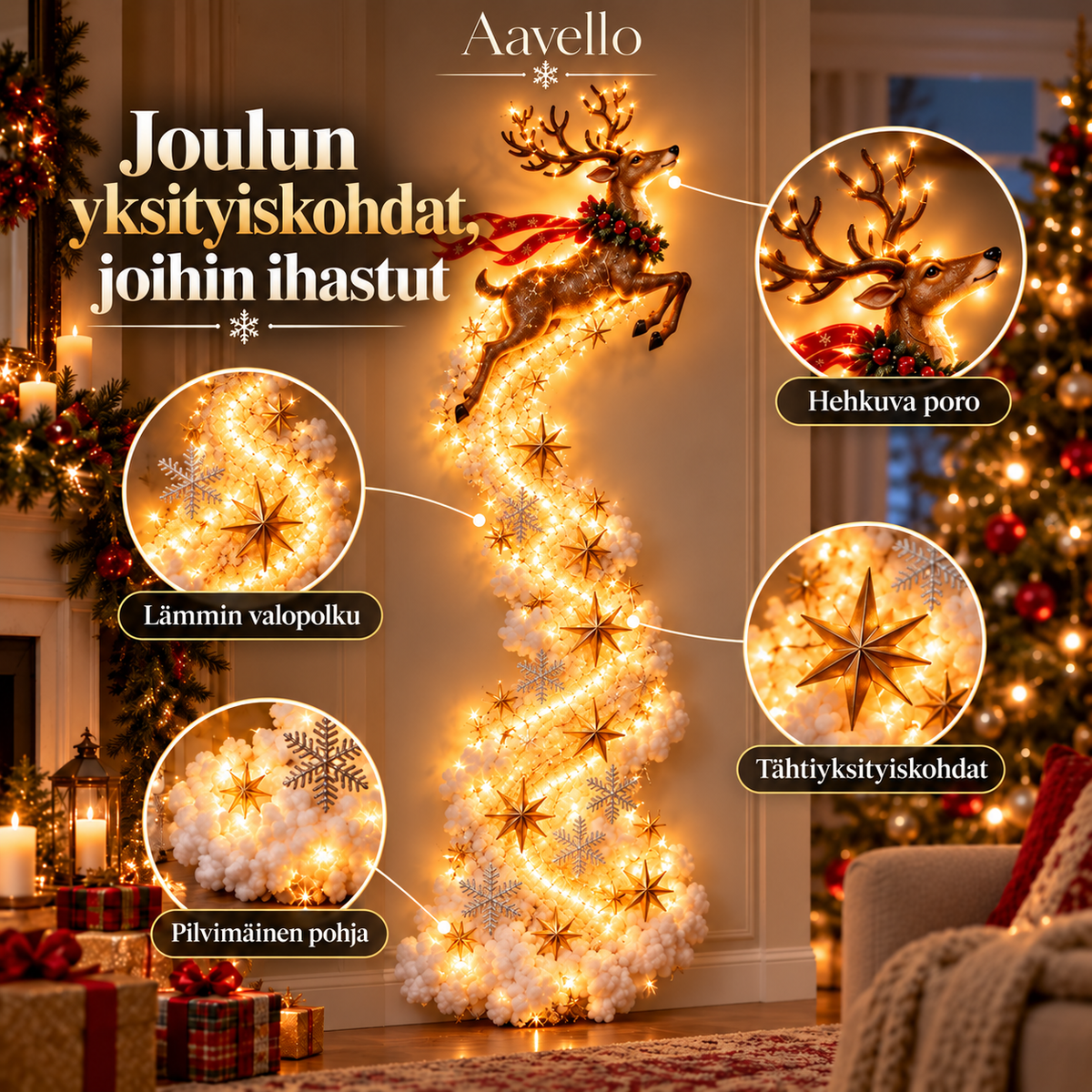 Aavello™ Jouluinen seinävalo