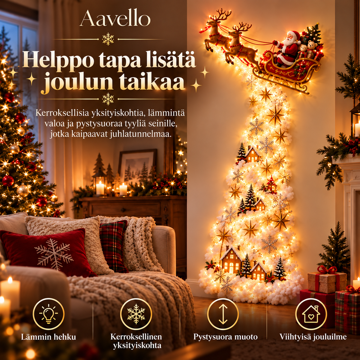 Aavello™ Jouluinen seinävalo
