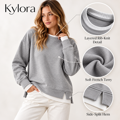 Aavello™ Kerroksellinen tilkkutyylinen collegepaita