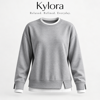 Aavello™ Kerroksellinen tilkkutyylinen collegepaita