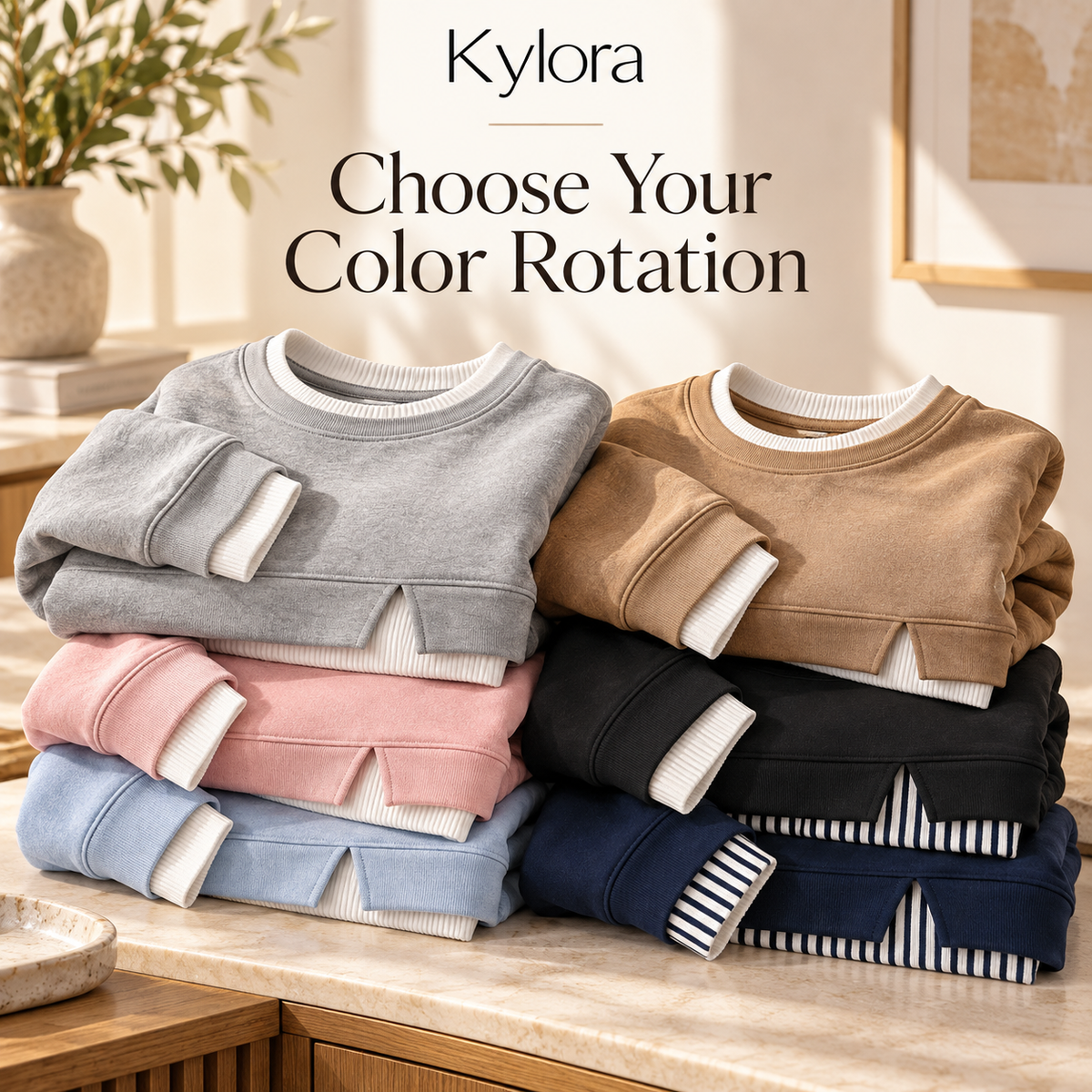 Aavello™ Kerroksellinen tilkkutyylinen collegepaita