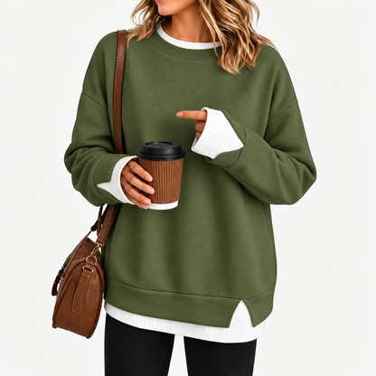 Aavello™ Kerroksellinen tilkkutyylinen collegepaita