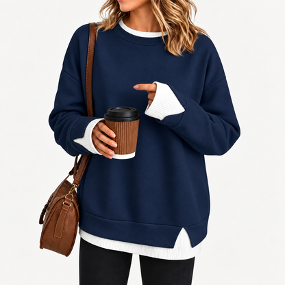 Aavello™ Kerroksellinen tilkkutyylinen collegepaita