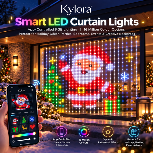 Älykkäät LED-verhovalot
