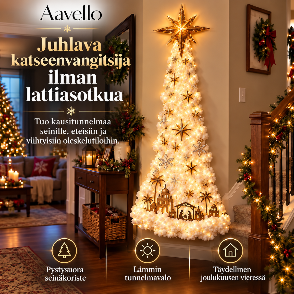 Aavello™ Jouluinen seinävalo
